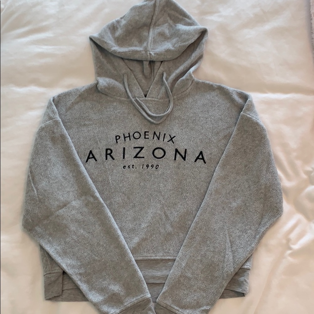 Topshop ultra soft grey fleece hoodie Size 6